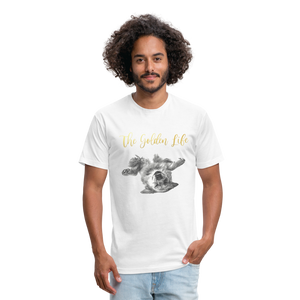 The Golden Life - Fitted Cotton/Poly T-Shirt by Next Level - white