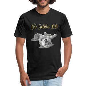 The Golden Life - Fitted Cotton/Poly T-Shirt by Next Level - black