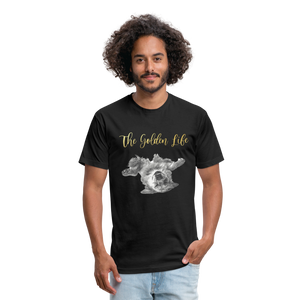 The Golden Life - Fitted Cotton/Poly T-Shirt by Next Level - black