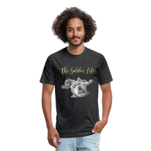 Load image into Gallery viewer, The Golden Life - Fitted Cotton/Poly T-Shirt by Next Level - heather black
