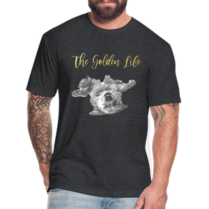 The Golden Life - Fitted Cotton/Poly T-Shirt by Next Level - heather black