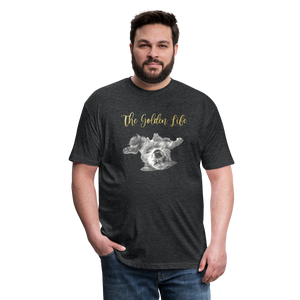 The Golden Life - Fitted Cotton/Poly T-Shirt by Next Level - heather black