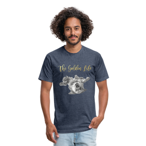 The Golden Life - Fitted Cotton/Poly T-Shirt by Next Level - heather navy