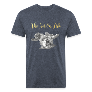 The Golden Life - Fitted Cotton/Poly T-Shirt by Next Level - heather navy