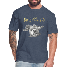 Load image into Gallery viewer, The Golden Life - Fitted Cotton/Poly T-Shirt by Next Level - heather navy
