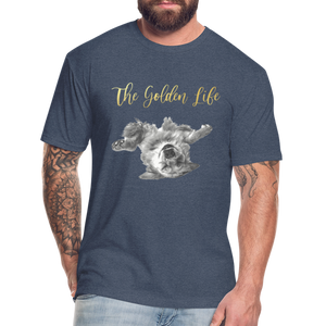 The Golden Life - Fitted Cotton/Poly T-Shirt by Next Level - heather navy