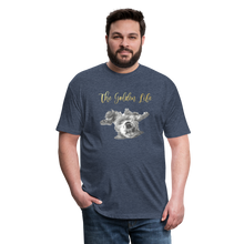 Load image into Gallery viewer, The Golden Life - Fitted Cotton/Poly T-Shirt by Next Level - heather navy
