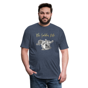 The Golden Life - Fitted Cotton/Poly T-Shirt by Next Level - heather navy