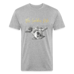 The Golden Life - Fitted Cotton/Poly T-Shirt by Next Level - heather gray