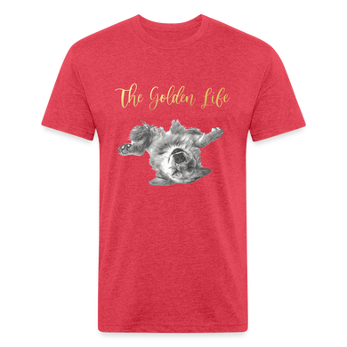 The Golden Life - Fitted Cotton/Poly T-Shirt by Next Level - heather red