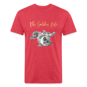 The Golden Life - Fitted Cotton/Poly T-Shirt by Next Level - heather red