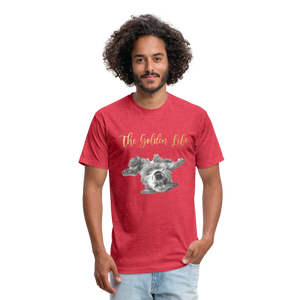 The Golden Life - Fitted Cotton/Poly T-Shirt by Next Level - heather red