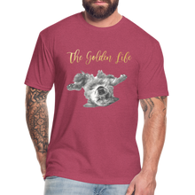 Load image into Gallery viewer, The Golden Life - Fitted Cotton/Poly T-Shirt by Next Level - heather burgundy
