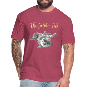 The Golden Life - Fitted Cotton/Poly T-Shirt by Next Level - heather burgundy