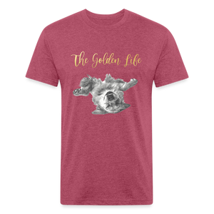 The Golden Life - Fitted Cotton/Poly T-Shirt by Next Level - heather burgundy