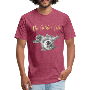 The Golden Life - Fitted Cotton/Poly T-Shirt by Next Level - heather burgundy