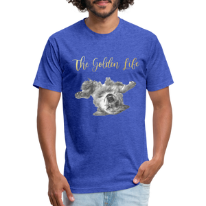 The Golden Life - Fitted Cotton/Poly T-Shirt by Next Level - heather royal