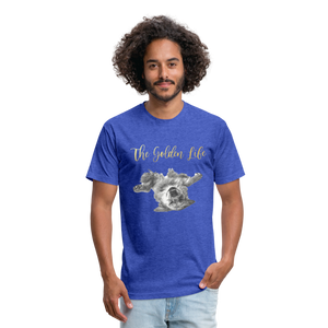 The Golden Life - Fitted Cotton/Poly T-Shirt by Next Level - heather royal