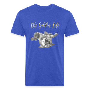 The Golden Life - Fitted Cotton/Poly T-Shirt by Next Level - heather royal