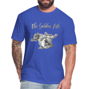 The Golden Life - Fitted Cotton/Poly T-Shirt by Next Level - heather royal