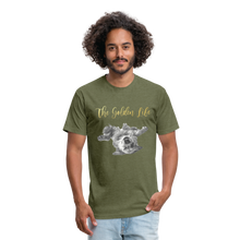 Load image into Gallery viewer, The Golden Life - Fitted Cotton/Poly T-Shirt by Next Level - heather military green
