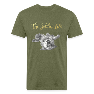 The Golden Life - Fitted Cotton/Poly T-Shirt by Next Level - heather military green