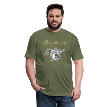 Load image into Gallery viewer, The Golden Life - Fitted Cotton/Poly T-Shirt by Next Level - heather military green
