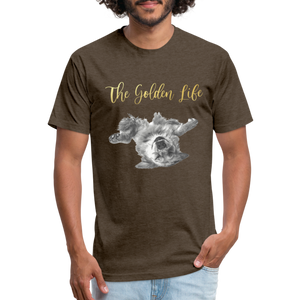 The Golden Life - Fitted Cotton/Poly T-Shirt by Next Level - heather espresso