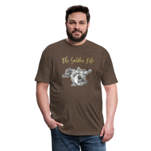 Load image into Gallery viewer, The Golden Life - Fitted Cotton/Poly T-Shirt by Next Level - heather espresso
