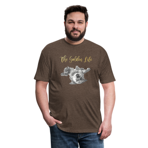 The Golden Life - Fitted Cotton/Poly T-Shirt by Next Level - heather espresso