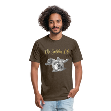 Load image into Gallery viewer, The Golden Life - Fitted Cotton/Poly T-Shirt by Next Level - heather espresso
