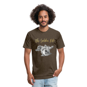 The Golden Life - Fitted Cotton/Poly T-Shirt by Next Level - heather espresso