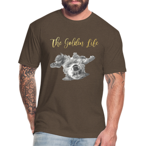 The Golden Life - Fitted Cotton/Poly T-Shirt by Next Level - heather espresso