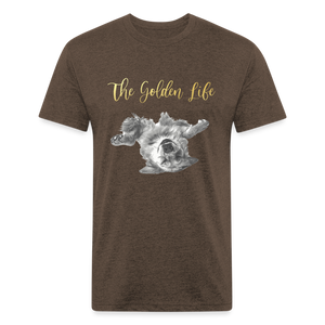 The Golden Life - Fitted Cotton/Poly T-Shirt by Next Level - heather espresso