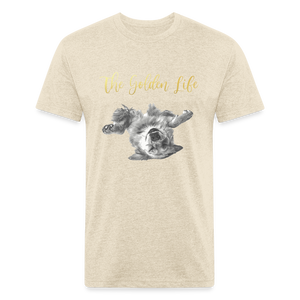 The Golden Life - Fitted Cotton/Poly T-Shirt by Next Level - heather cream