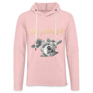 The Golden Life - Unisex Lightweight Terry Hoodie - cream heather pink