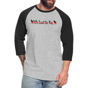 K9s Lead the Way - Fire - Baseball T-Shirt - heather gray/black