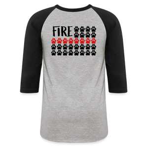 K9s Lead the Way - Fire - Baseball T-Shirt - heather gray/black