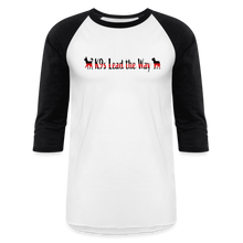 Load image into Gallery viewer, K9s Lead the Way - Fire - Baseball T-Shirt - white/black
