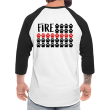 Load image into Gallery viewer, K9s Lead the Way - Fire - Baseball T-Shirt - white/black
