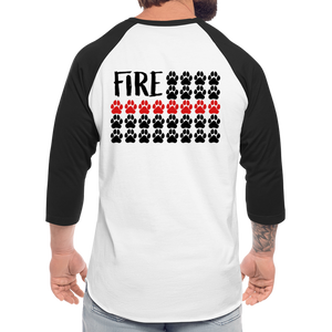 K9s Lead the Way - Fire - Baseball T-Shirt - white/black