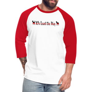 K9s Lead the Way - Fire - Baseball T-Shirt - white/red