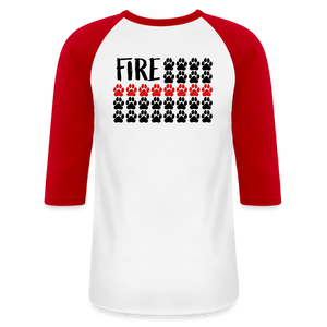 K9s Lead the Way - Fire - Baseball T-Shirt - white/red