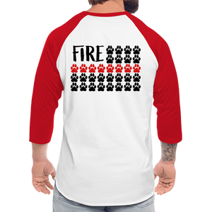 K9s Lead the Way - Fire - Baseball T-Shirt - white/red