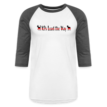 Load image into Gallery viewer, K9s Lead the Way - Fire - Baseball T-Shirt - white/charcoal
