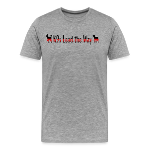 K9s Lead the Way - Fire - Men's Premium T-Shirt - heather gray