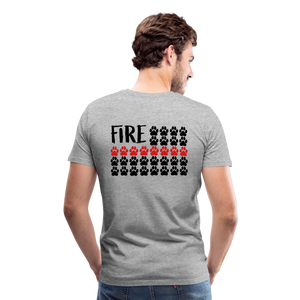 K9s Lead the Way - Fire - Men's Premium T-Shirt - heather gray