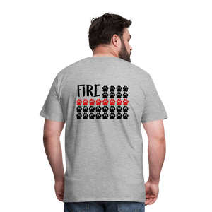 K9s Lead the Way - Fire - Men's Premium T-Shirt - heather gray