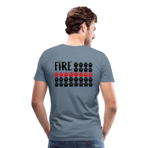 K9s Lead the Way - Fire - Men's Premium T-Shirt - steel blue