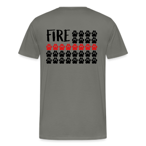 K9s Lead the Way - Fire - Men's Premium T-Shirt - asphalt gray